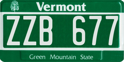 VT license plate ZZB677