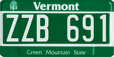 VT license plate ZZB691