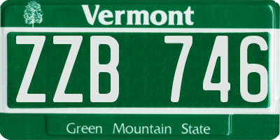 VT license plate ZZB746
