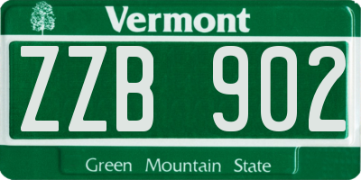 VT license plate ZZB902