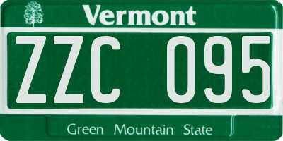 VT license plate ZZC095