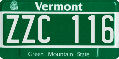 VT license plate ZZC116