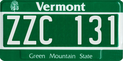 VT license plate ZZC131