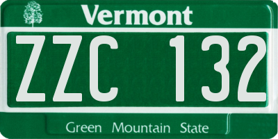 VT license plate ZZC132