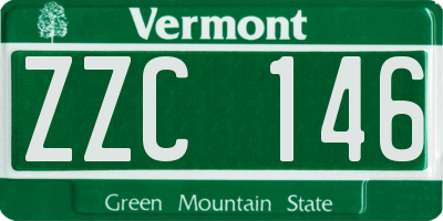 VT license plate ZZC146