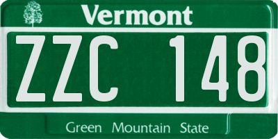 VT license plate ZZC148