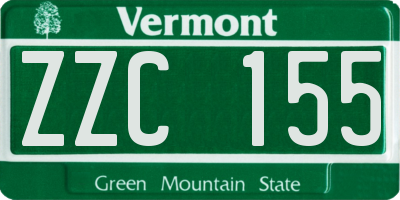 VT license plate ZZC155