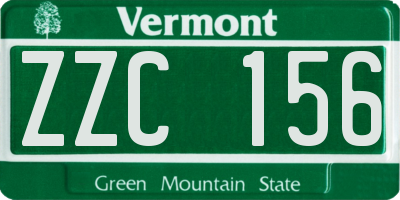 VT license plate ZZC156