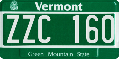 VT license plate ZZC160