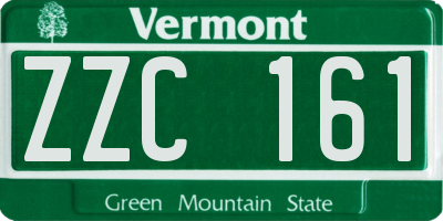 VT license plate ZZC161