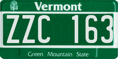VT license plate ZZC163