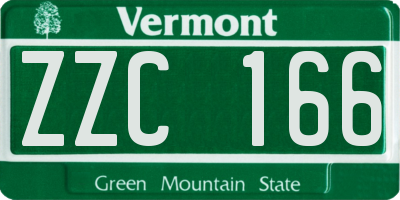VT license plate ZZC166