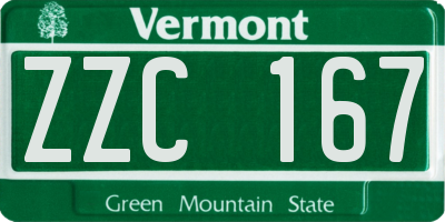 VT license plate ZZC167