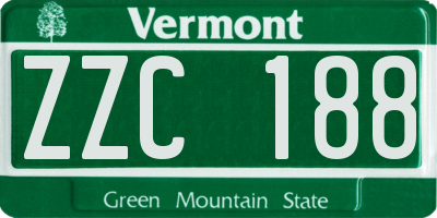 VT license plate ZZC188