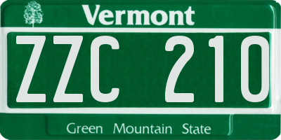 VT license plate ZZC210