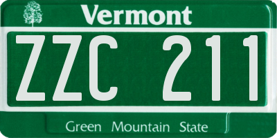 VT license plate ZZC211