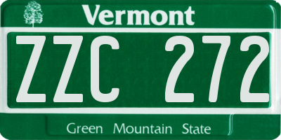 VT license plate ZZC272