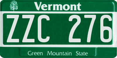 VT license plate ZZC276