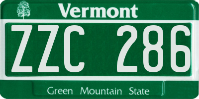 VT license plate ZZC286