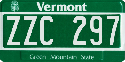 VT license plate ZZC297