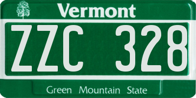 VT license plate ZZC328
