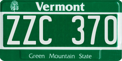 VT license plate ZZC370