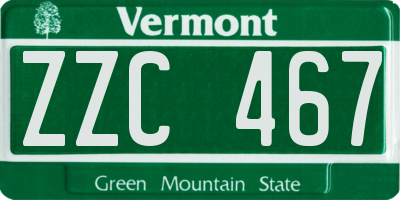 VT license plate ZZC467