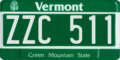 VT license plate ZZC511