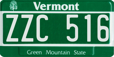 VT license plate ZZC516
