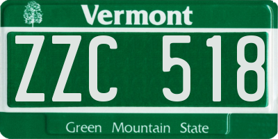 VT license plate ZZC518