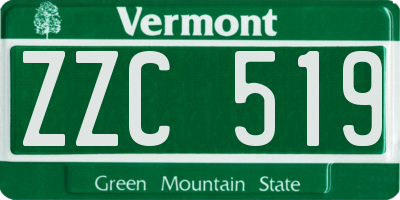 VT license plate ZZC519