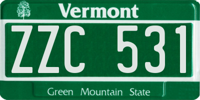 VT license plate ZZC531