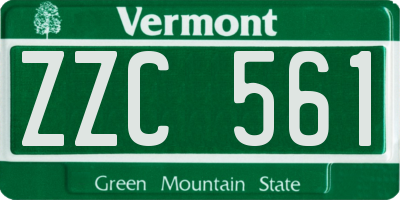VT license plate ZZC561