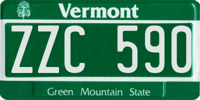 VT license plate ZZC590