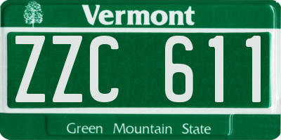 VT license plate ZZC611