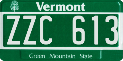 VT license plate ZZC613