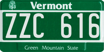 VT license plate ZZC616