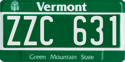 VT license plate ZZC631