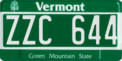 VT license plate ZZC644