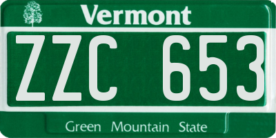 VT license plate ZZC653
