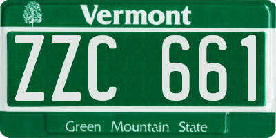 VT license plate ZZC661