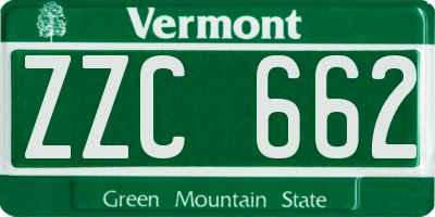 VT license plate ZZC662