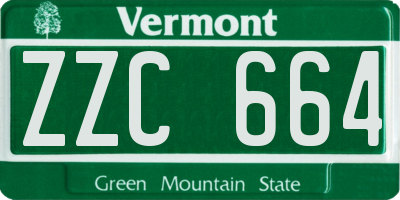 VT license plate ZZC664