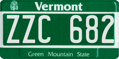 VT license plate ZZC682