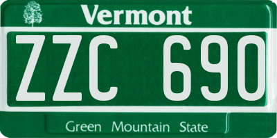 VT license plate ZZC690