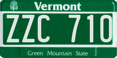 VT license plate ZZC710