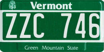 VT license plate ZZC746