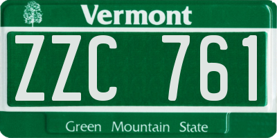 VT license plate ZZC761