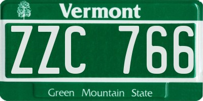 VT license plate ZZC766