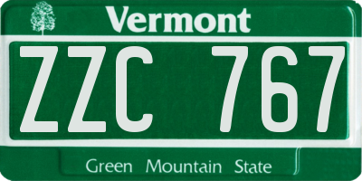 VT license plate ZZC767